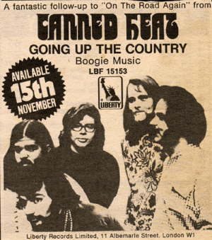 1969 Advertisment for "Going Up The Country"